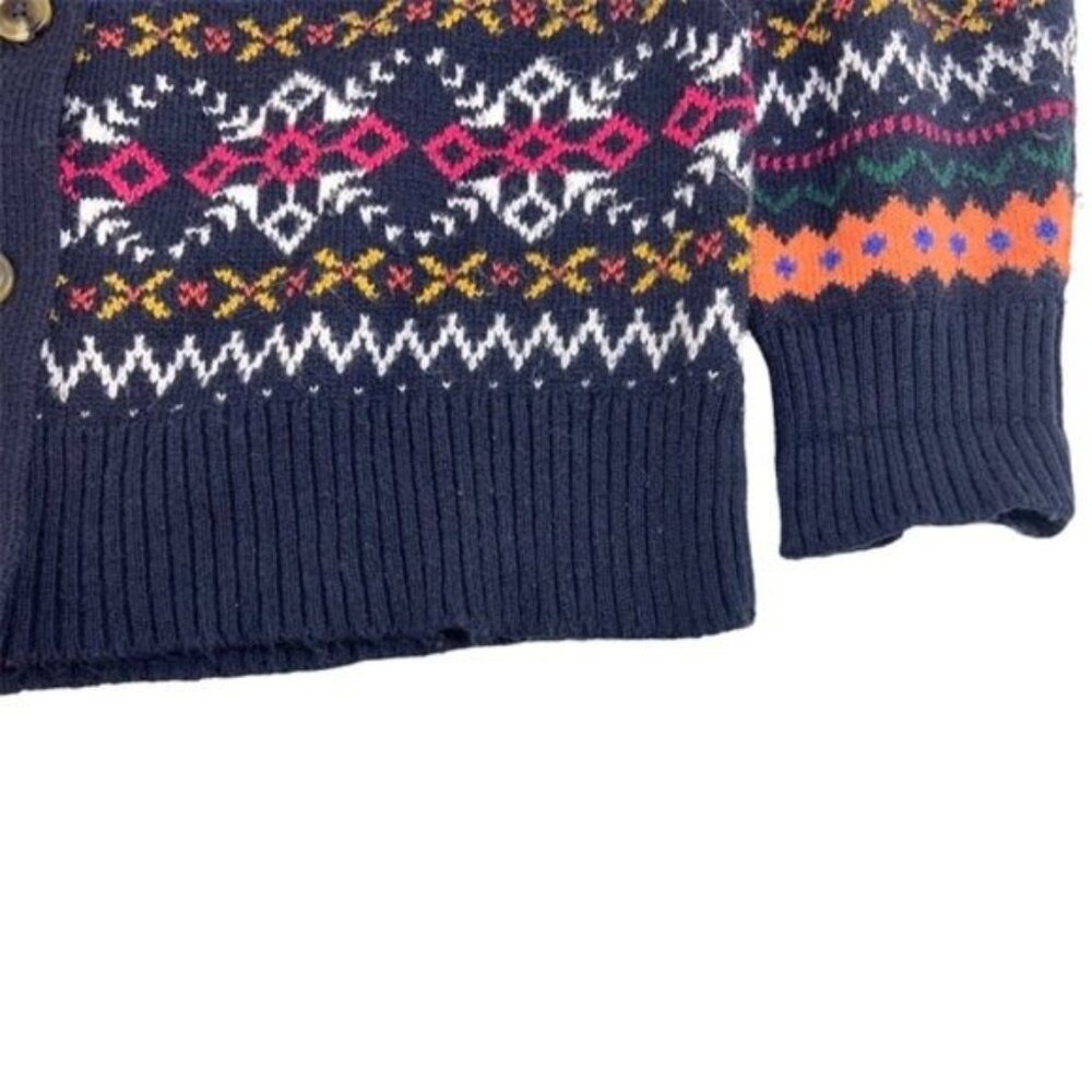 Talbots Fair Isle Button Front Cardigan - Picture 5 of 6
